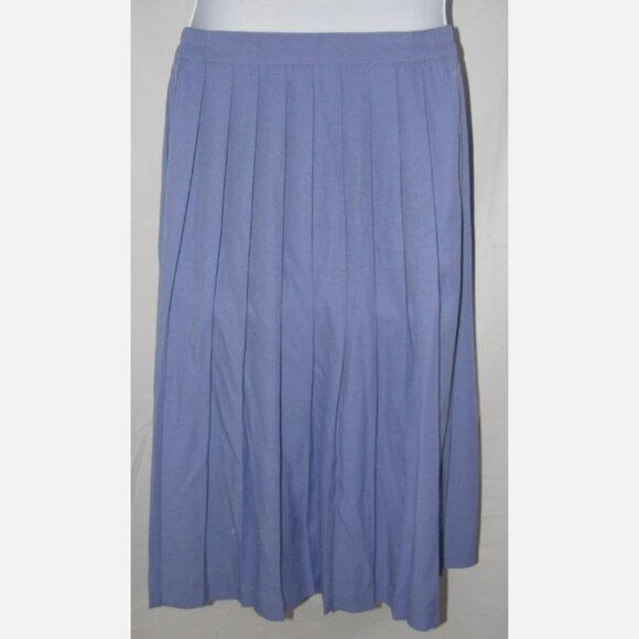 Vintage Purple Sz 16 Casual or Dress Pleated Side Button Midi Skirt LIZ BAKER - Picture 3 of 3